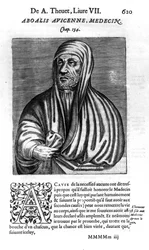 Avicenna, illustration från "The true traits and lives of illustrious men" av Andre Thevet, publicerad 1584
